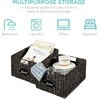 image:imageBest Choice Products Set of 4 9x12in Water Hyacinth Pantry Baskets Woven Organizers wChalkboard Label Chalk Marker  ChestnutBlack