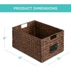 image:imageBest Choice Products Set of 4 9x12in Water Hyacinth Pantry Baskets Woven Organizers wChalkboard Label Chalk Marker  ChestnutBrown