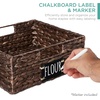 image:imageBest Choice Products Set of 4 9x12in Water Hyacinth Pantry Baskets Woven Organizers wChalkboard Label Chalk Marker  ChestnutBrown