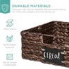 image:imageBest Choice Products Set of 4 9x12in Water Hyacinth Pantry Baskets Woven Organizers wChalkboard Label Chalk Marker  ChestnutBrown