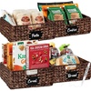 image:imageBest Choice Products Set of 4 9x12in Water Hyacinth Pantry Baskets Woven Organizers wChalkboard Label Chalk Marker  ChestnutBrown