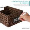 image:imageBest Choice Products Set of 4 9x12in Water Hyacinth Pantry Baskets Woven Organizers wChalkboard Label Chalk Marker  ChestnutBrown