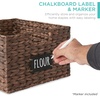 image:imageBest Choice Products Set of 4 9x12in Water Hyacinth Pantry Baskets Woven Organizers wChalkboard Label Chalk Marker  ChestnutBrown