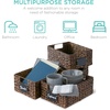 image:imageBest Choice Products Set of 4 9x12in Water Hyacinth Pantry Baskets Woven Organizers wChalkboard Label Chalk Marker  ChestnutBrown