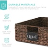 image:imageBest Choice Products Set of 4 9x12in Water Hyacinth Pantry Baskets Woven Organizers wChalkboard Label Chalk Marker  ChestnutBrown
