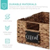 image:imageBest Choice Products Set of 4 9x12in Water Hyacinth Pantry Baskets Woven Organizers wChalkboard Label Chalk Marker  ChestnutChestnut