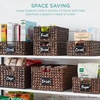 image:imageBest Choice Products Set of 4 9x12in Water Hyacinth Pantry Baskets Woven Organizers wChalkboard Label Chalk Marker  ChestnutChestnut