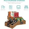 image:imageBest Choice Products Set of 4 9x12in Water Hyacinth Pantry Baskets Woven Organizers wChalkboard Label Chalk Marker  ChestnutChestnut