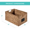 image:imageBest Choice Products Set of 4 9x12in Water Hyacinth Pantry Baskets Woven Organizers wChalkboard Label Chalk Marker  ChestnutChestnut