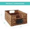 image:imageBest Choice Products Set of 4 9x12in Water Hyacinth Pantry Baskets Woven Organizers wChalkboard Label Chalk Marker  ChestnutChestnut