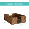 image:imageBest Choice Products Set of 4 9x12in Water Hyacinth Pantry Baskets Woven Organizers wChalkboard Label Chalk Marker  ChestnutChestnut