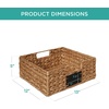 image:imageBest Choice Products Set of 4 9x12in Water Hyacinth Pantry Baskets Woven Organizers wChalkboard Label Chalk Marker  ChestnutChestnut