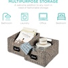 image:imageBest Choice Products Set of 4 9x12in Water Hyacinth Pantry Baskets Woven Organizers wChalkboard Label Chalk Marker  ChestnutGray