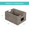 image:imageBest Choice Products Set of 4 9x12in Water Hyacinth Pantry Baskets Woven Organizers wChalkboard Label Chalk Marker  ChestnutGray