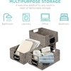 image:imageBest Choice Products Set of 4 9x12in Water Hyacinth Pantry Baskets Woven Organizers wChalkboard Label Chalk Marker  ChestnutGray