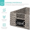 image:imageBest Choice Products Set of 4 9x12in Water Hyacinth Pantry Baskets Woven Organizers wChalkboard Label Chalk Marker  ChestnutGray