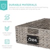 image:imageBest Choice Products Set of 4 9x12in Water Hyacinth Pantry Baskets Woven Organizers wChalkboard Label Chalk Marker  ChestnutGray