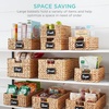 image:imageBest Choice Products Set of 4 9x12in Water Hyacinth Pantry Baskets Woven Organizers wChalkboard Label Chalk Marker  ChestnutNatural