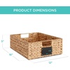 image:imageBest Choice Products Set of 4 9x12in Water Hyacinth Pantry Baskets Woven Organizers wChalkboard Label Chalk Marker  ChestnutNatural