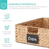 image:imageBest Choice Products Set of 4 9x12in Water Hyacinth Pantry Baskets Woven Organizers wChalkboard Label Chalk Marker  ChestnutNatural