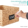 image:imageBest Choice Products Set of 4 9x12in Water Hyacinth Pantry Baskets Woven Organizers wChalkboard Label Chalk Marker  ChestnutNatural