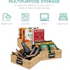 image:imageBest Choice Products Set of 4 9x12in Water Hyacinth Pantry Baskets Woven Organizers wChalkboard Label Chalk Marker  ChestnutNatural