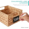 image:imageBest Choice Products Set of 4 9x12in Water Hyacinth Pantry Baskets Woven Organizers wChalkboard Label Chalk Marker  ChestnutNatural