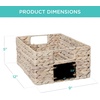 image:imageBest Choice Products Set of 4 9x12in Water Hyacinth Pantry Baskets Woven Organizers wChalkboard Label Chalk Marker  ChestnutWhite