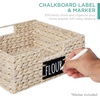 image:imageBest Choice Products Set of 4 9x12in Water Hyacinth Pantry Baskets Woven Organizers wChalkboard Label Chalk Marker  ChestnutWhite