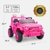 image:imageBest Choice Products 12V Kids Ride On Truck Car wRemote Control Electric Ride On Car for Toddlers 35 Battery Powered Ride On Toy wLED Lights 4Wheel Suspension Safety Harness  Cherry RedHyper Pink