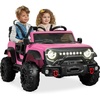 image:imageBest Choice Products 12V Kids Ride On Truck Car wRemote Control Electric Ride On Car for Toddlers 35 Battery Powered Ride On Toy wLED Lights 4Wheel Suspension Safety Harness  Cherry RedPink