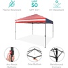 image:imageBest Choice Products 10x10ft Pop Up Canopy Tent Outdoor Shade 1 Person 1 Minute Set Up Carry Case 4 Weight Bags  BlueAmerican Flag