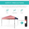 image:imageBest Choice Products 10x10ft Pop Up Canopy Tent Outdoor Shade 1 Person 1 Minute Set Up Carry Case 4 Weight Bags  BlueAmerican Flag