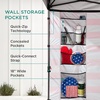 image:imageBest Choice Products 10x10ft Pop Up Canopy Tent Outdoor Shade 1 Person 1 Minute Set Up Carry Case 4 Weight Bags  BlueAmerican Flag