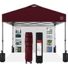 image:imageBest Choice Products 10x10ft Pop Up Canopy Tent Outdoor Shade 1 Person 1 Minute Set Up Carry Case 4 Weight Bags  BlueBurgundy