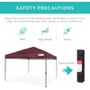 image:imageBest Choice Products 10x10ft Pop Up Canopy Tent Outdoor Shade 1 Person 1 Minute Set Up Carry Case 4 Weight Bags  BlueBurgundy