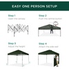 image:imageBest Choice Products 10x10ft Pop Up Canopy Tent Outdoor Shade 1 Person 1 Minute Set Up Carry Case 4 Weight Bags  BlueDark Green