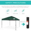 image:imageBest Choice Products 10x10ft Pop Up Canopy Tent Outdoor Shade 1 Person 1 Minute Set Up Carry Case 4 Weight Bags  BlueDark Green