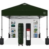 image:imageBest Choice Products 10x10ft Pop Up Canopy Tent Outdoor Shade 1 Person 1 Minute Set Up Carry Case 4 Weight Bags  BlueDark Green