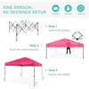 image:imageBest Choice Products 10x10ft Pop Up Canopy Tent Outdoor Shade 1 Person 1 Minute Set Up Carry Case 4 Weight Bags  BlueHot Pink