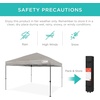 image:imageBest Choice Products 10x10ft Pop Up Canopy Tent Outdoor Shade 1 Person 1 Minute Set Up Carry Case 4 Weight Bags  BlueLight Gray