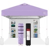 image:imageBest Choice Products 10x10ft Pop Up Canopy Tent Outdoor Shade 1 Person 1 Minute Set Up Carry Case 4 Weight Bags  BlueLilacWhite
