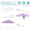 image:imageBest Choice Products 10x10ft Pop Up Canopy Tent Outdoor Shade 1 Person 1 Minute Set Up Carry Case 4 Weight Bags  BlueLilacWhite