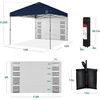 image:imageBest Choice Products 10x10ft Pop Up Canopy Tent Outdoor Shade 1 Person 1 Minute Set Up Carry Case 4 Weight Bags  BlueNavy Blue