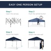 image:imageBest Choice Products 10x10ft Pop Up Canopy Tent Outdoor Shade 1 Person 1 Minute Set Up Carry Case 4 Weight Bags  BlueNavy Blue