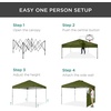 image:imageBest Choice Products 10x10ft Pop Up Canopy Tent Outdoor Shade 1 Person 1 Minute Set Up Carry Case 4 Weight Bags  BlueOlive Green
