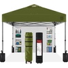 image:imageBest Choice Products 10x10ft Pop Up Canopy Tent Outdoor Shade 1 Person 1 Minute Set Up Carry Case 4 Weight Bags  BlueOlive Green
