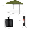 image:imageBest Choice Products 10x10ft Pop Up Canopy Tent Outdoor Shade 1 Person 1 Minute Set Up Carry Case 4 Weight Bags  BlueOlive Green