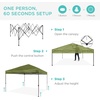 image:imageBest Choice Products 10x10ft Pop Up Canopy Tent Outdoor Shade 1 Person 1 Minute Set Up Carry Case 4 Weight Bags  BlueOlive Green