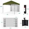 image:imageBest Choice Products 10x10ft Pop Up Canopy Tent Outdoor Shade 1 Person 1 Minute Set Up Carry Case 4 Weight Bags  BlueOlive Green